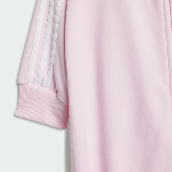 Pink Essentials 3-Stripes French Terry Bodysuit til børn i frotté