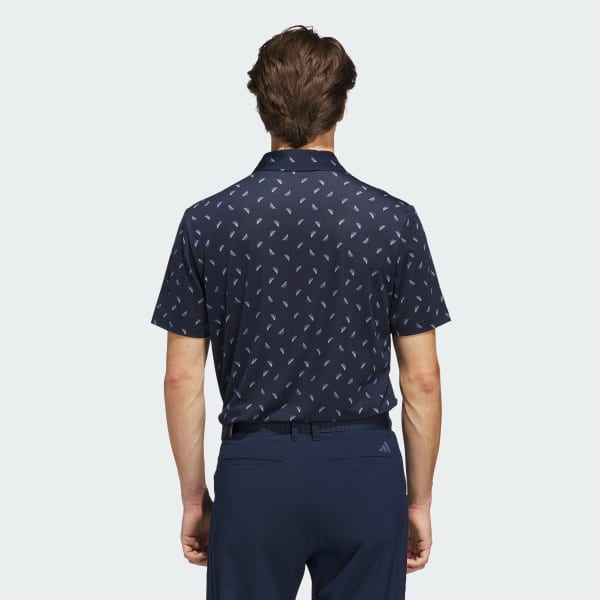 Blue Ultimate365 Printed Mesh Polo Shirt