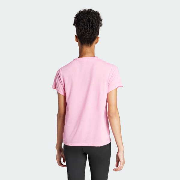 Hong Áo Thun Cổ Tròn Minimal Branding Train Essentials AEROREADY