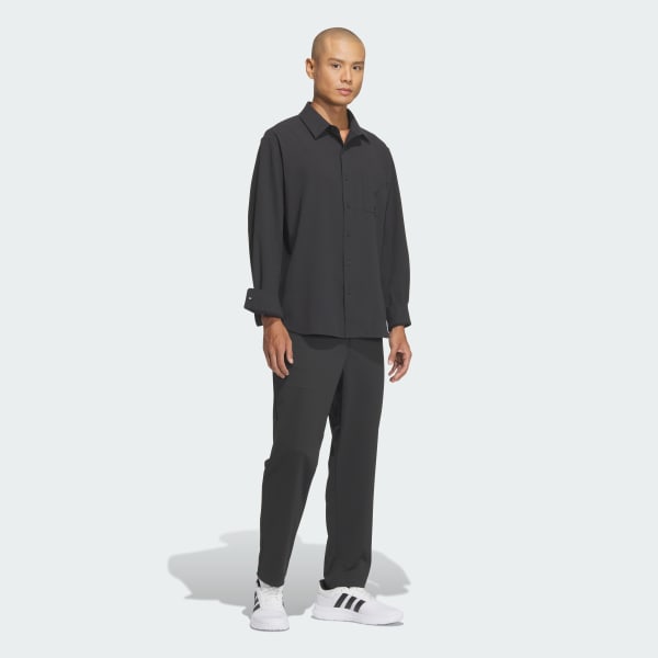 ブラック プレミアム ボタン付き長袖シャツ / PREMIUM CASUAL