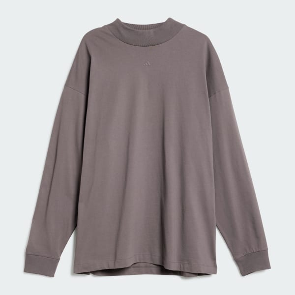 Brown adidas Basketball Long Sleeve Long-Sleeve Top
