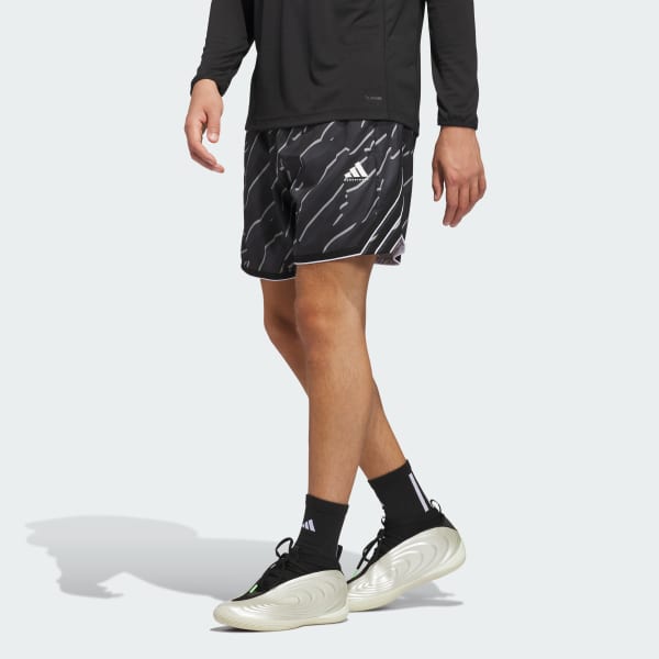 cierna ŠORTKY ADIDAS CRAZY LITE AOP SHORTS