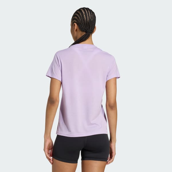 Purple AEROREADY Train Essentials Minimal Branding Crewneck Tee