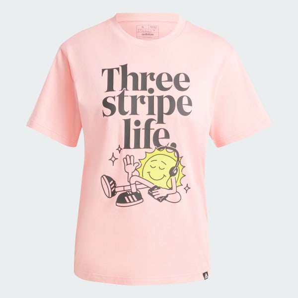 Rosa Playera Positivity Estampada