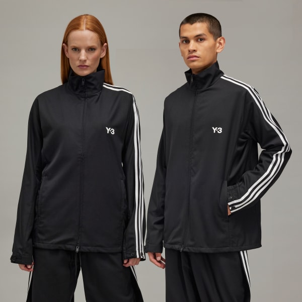 アディダス Y-3 REFINED WOOL 3-STRIPES TRACK TOP - ブラック