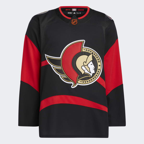 adidas Senators Authentic Reverse Retro Wordmark Jersey Black Men s Hockey adidas US