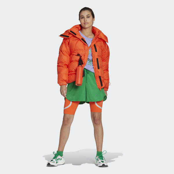 Oranje adidas by Stella McCartney Mid-Length Gewatteerd Winterjack UG014