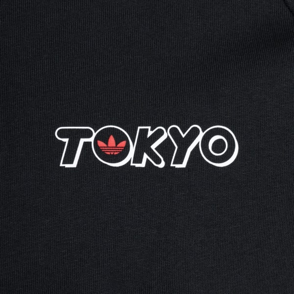 ブラック TYOカタカナ長袖グラフィックTシャツ
