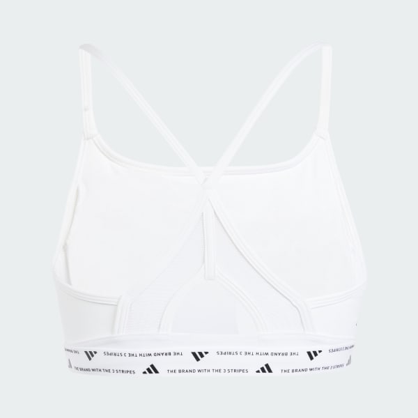 ホワイト Aeroreact トレーニング ライトサポート スリーストライプスブラ