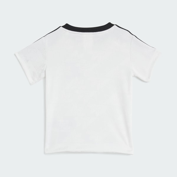 สีขาว เสื้อยืดและกางเกงขาสั้นสำหรับเด็ก