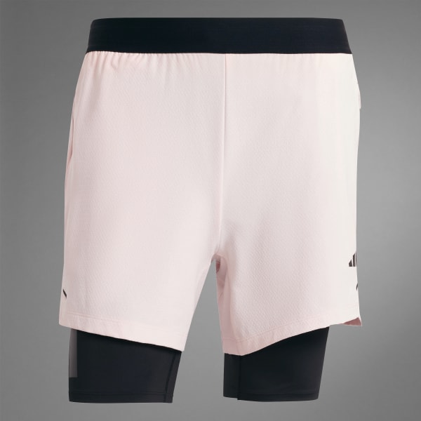 adidas Power Workout Two in One Shorts Pink adidas Thailand