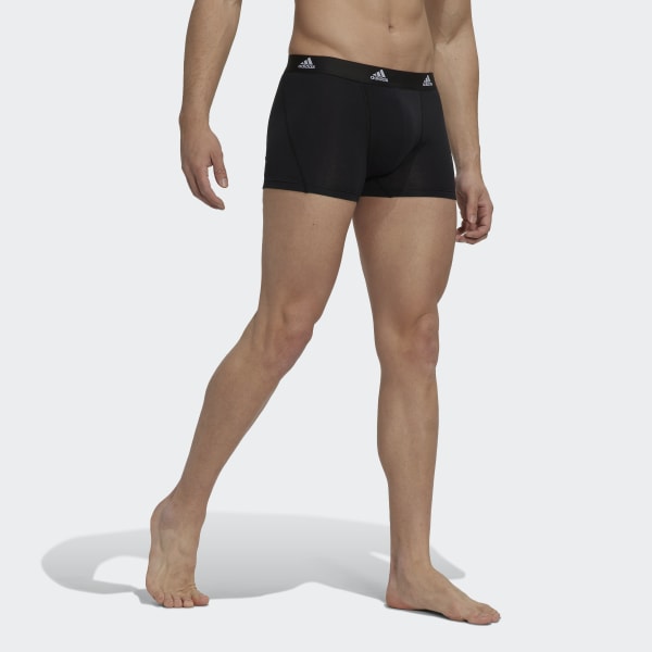 Black Active Flex Cotton Trunk Briefs (3 pairs) HPN07