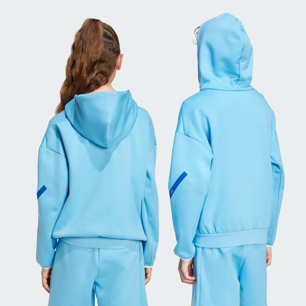 Blu FELPA CON CAPPUCCIO MESSI ZNE PER BAMBINI E BAMBINE