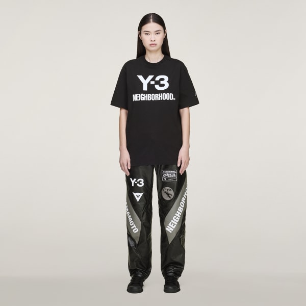 adidas Y-3 NBHD Leather Racer Pants - Black | Free Shipping with