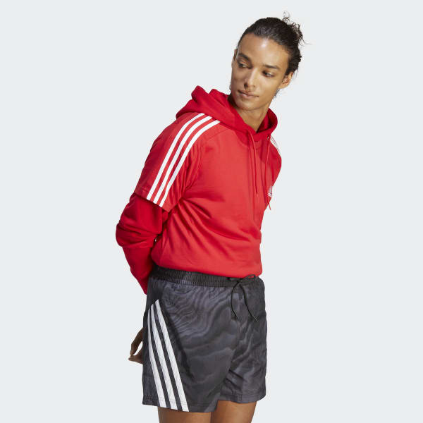 Red Essentials Single Jersey 3-Stripes Tee