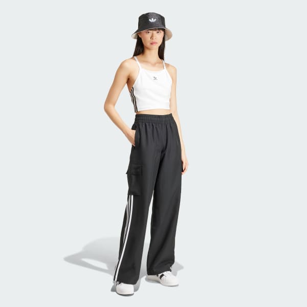 Black Adicolor 3-Stripes Cargo Tracksuit Bottoms