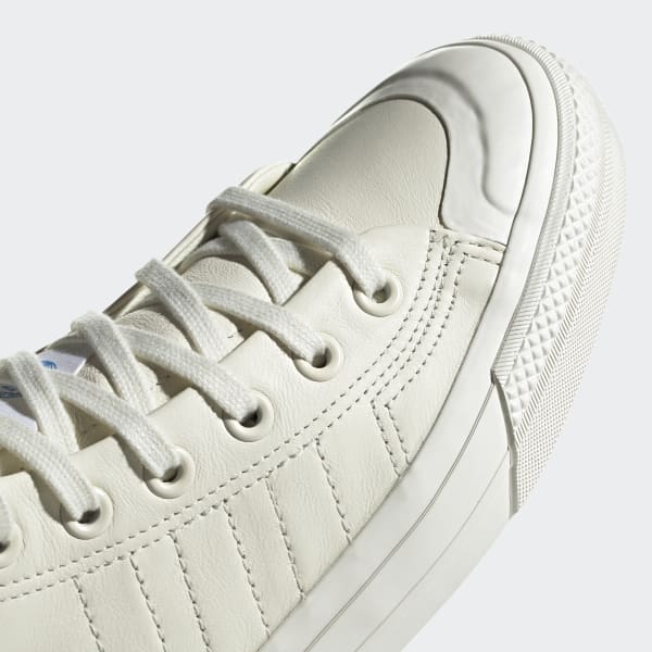 white leather adidas nizza