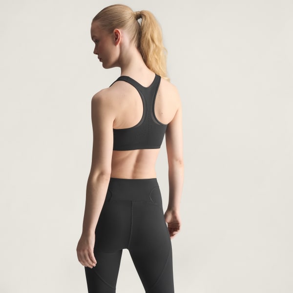 ブラック adidas by Stella McCartneyパワーインパクト トレーニングブラ ミディアムサポート