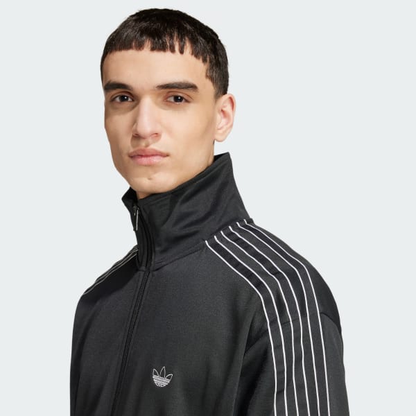 adidas Outlined Trefoil Firebird Track Top Black adidas Thailand