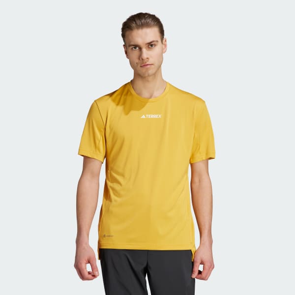Yellow adidas t shirt outlet