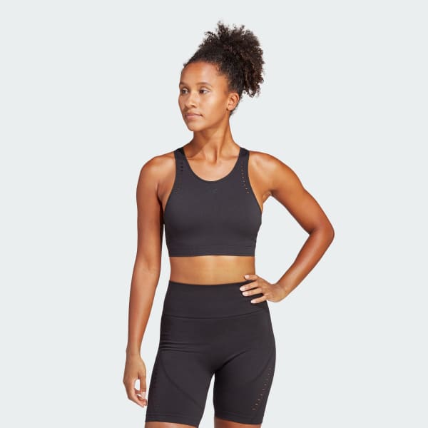 Svart AEROKNIT Training Light-Support Bra
