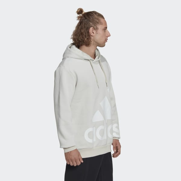 Beige Essentials Logo Fleece hættetrøje IS109