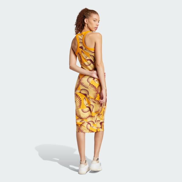 Gelb adidas x FARM Premium Kleid