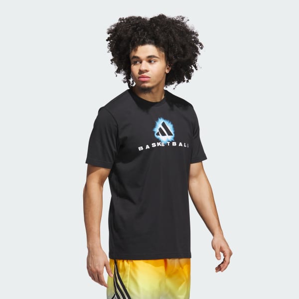 Siyah Basketball Lights Grafikli Tişört