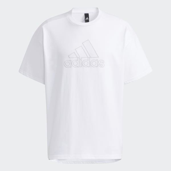 Adidas 3 stripes tee white clearance