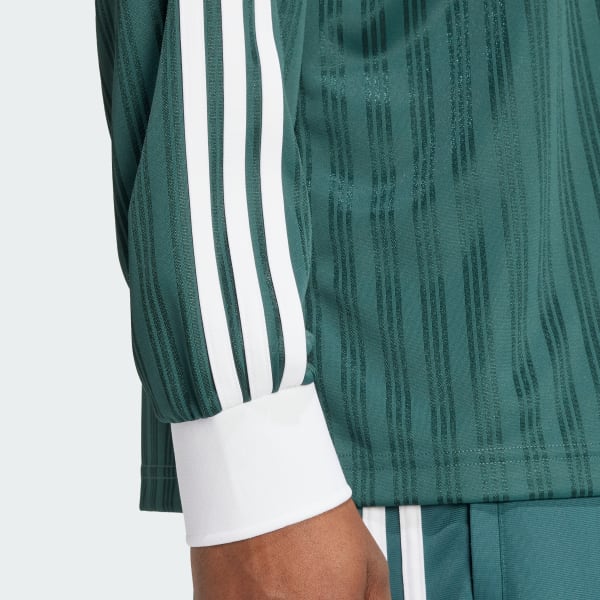 adidas Adicolor Pique Football Long Sleeve Tee Green adidas Thailand