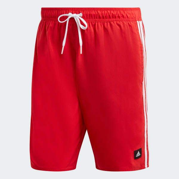 Red 3-Stripes CLX Swim Shorts