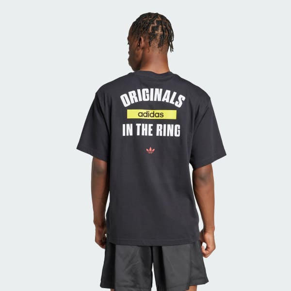 Negro Polo adidas Originals In The Ring Estampado