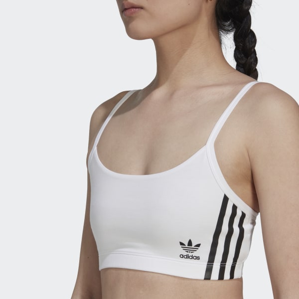 Hvid Adicolor Comfort Flex Cotton Scoop bralette HPO29