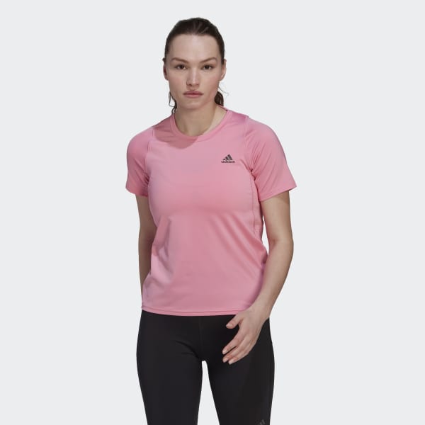 Rosa T-shirt da running Run Fast Made With Parley Ocean Plastic V2086