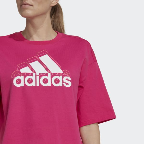 Rosa T-shirt Essentials Multi-Colored Logo Loose Fit Cropped TC381