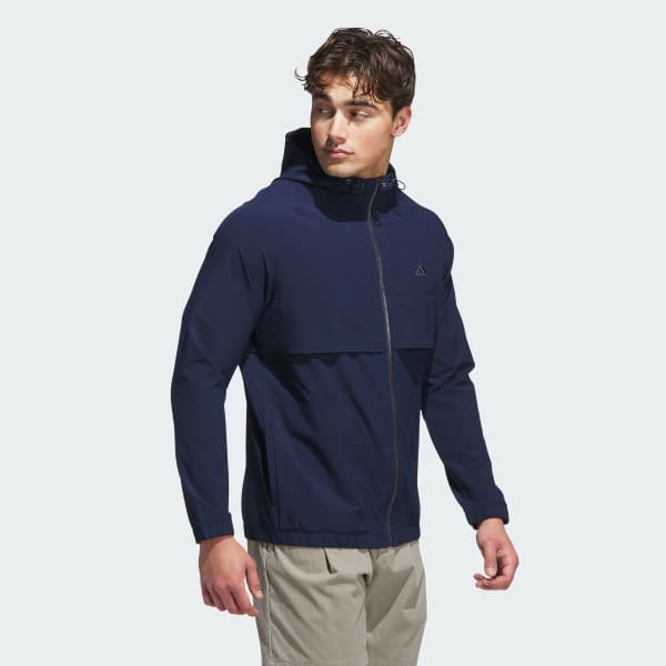 Bleu Coupe-vent zip intégral Go-to