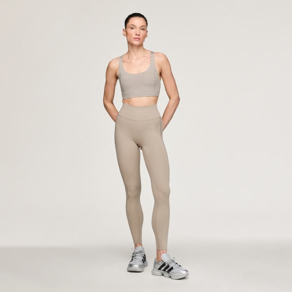 bézová Športová podprsenka adidas x entire studios Optime Training Medium Support