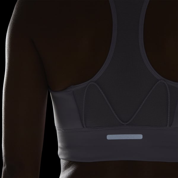 adidas Brassière de running à poches Maintien moyen - Violet