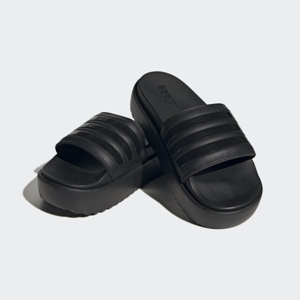 All black adidas sandals store