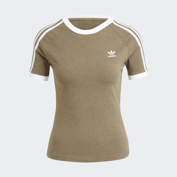 Groen 3-Stripes Slim Raglan T-shirt