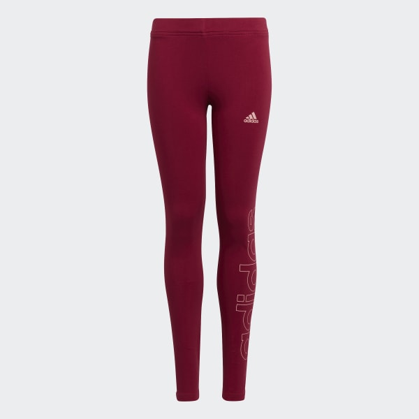 Red ADIDAS ESSENTIALS LINEAR TIGHTS