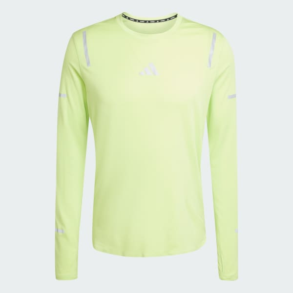 Vert T-shirt réfléchissant manches longues Ultimate Running