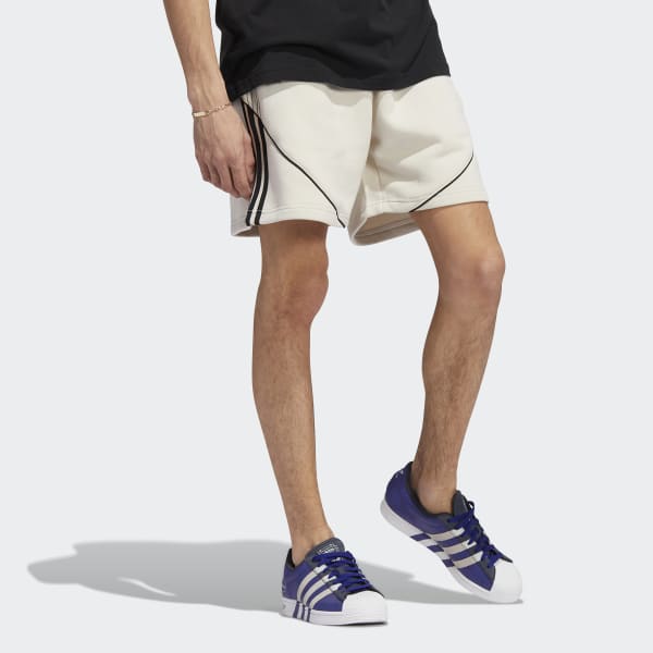 Beige SST Fleece Shorts QC309
