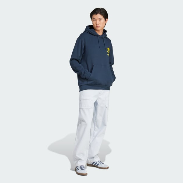 Bleu Sweat-shirt à capuche Q12 Street Burger
