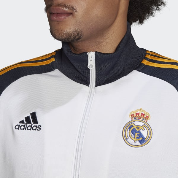 White Real Madrid DNA 3-Stripes Track Top MLW55