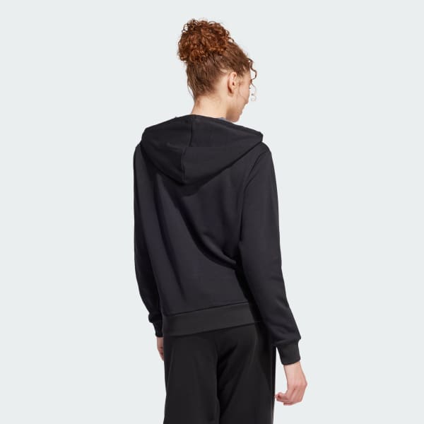 Schwarz Essentials Color Pop French Terry Full-Zip Hoodie