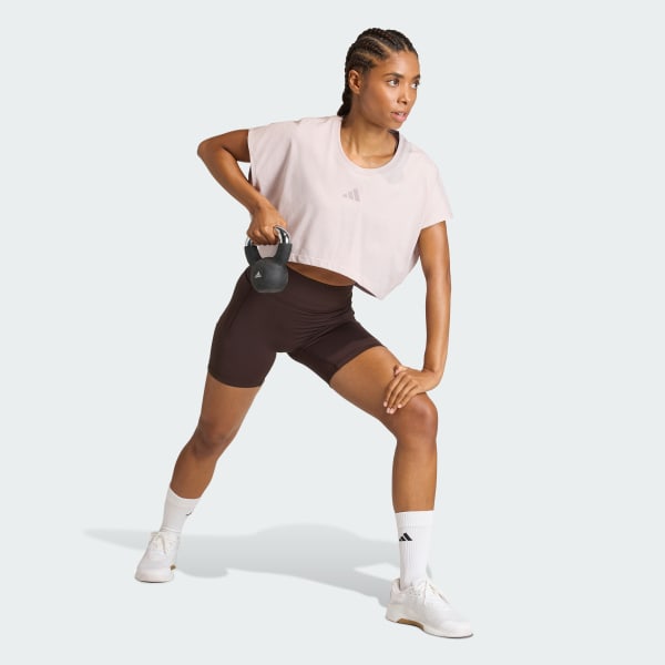 Power Workout Cropped Boxy 3-Stripes Tank