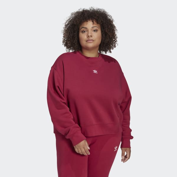 rouge Sweat-shirt Adicolor Essentials Crew (Grandes tailles) N4176