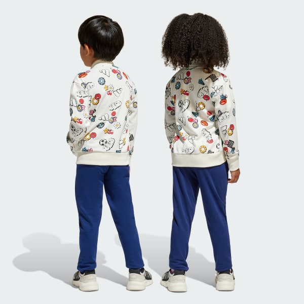 White Seasonal Essentials Fun Track Suit Kids