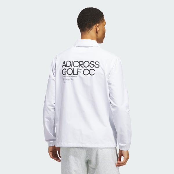 ホワイト ADICROSSバックグラフィック コーチジャケット